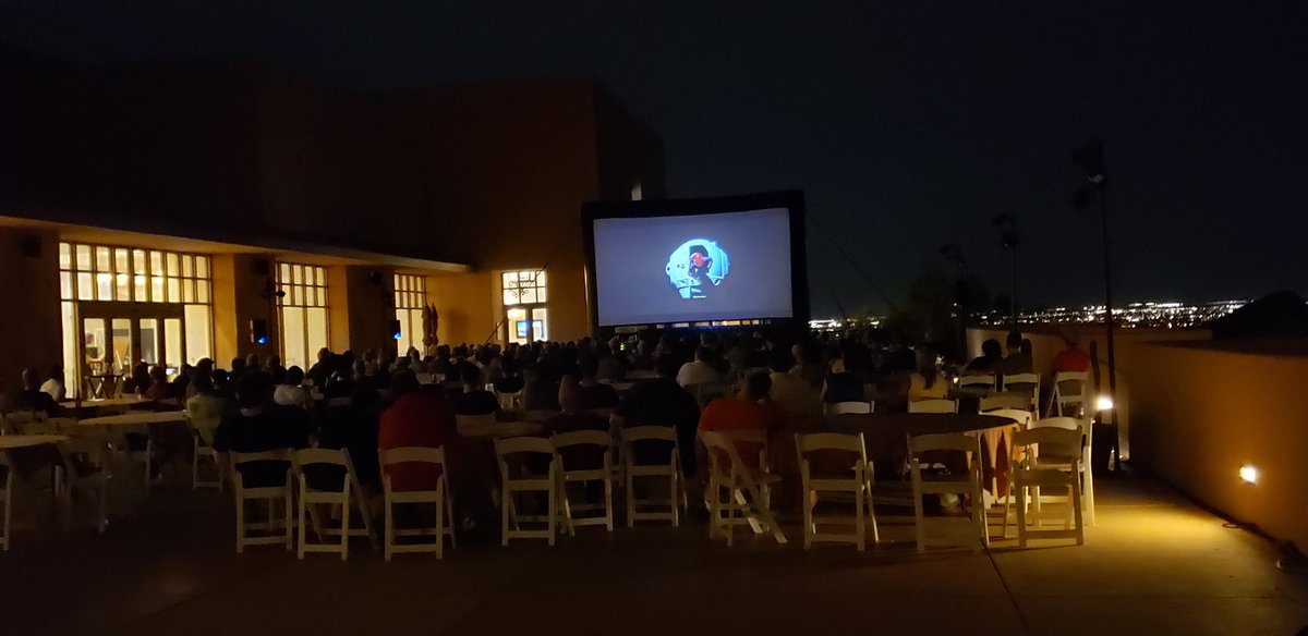 Spacefest's tweet photo. @TheLoftCinema hosted a showing of 2001: A Space Odyssey on the patio at #SpacefestX last night! Congratulations on a huge turn out! https://t.co/iPyTMe7WsF