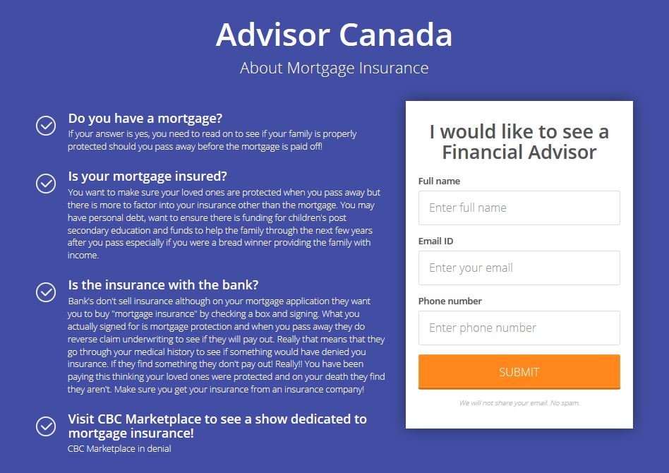 mortgageinsurance.advisorcanada.net