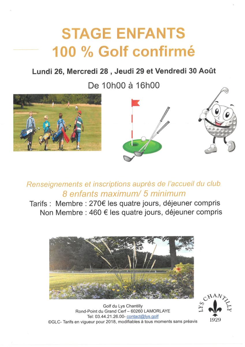 COMPETITION SUMMER TOUR ET STAGES D’ETE lys.golf/index.php/2019…