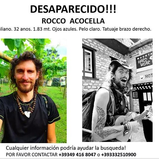 Chiediamo aiuto per diffondere quanto più possibile la locandina qui sotto per le ricerche di #roccoacocella. Obiettivo stamparla e affiggerla nei posti piu sperduti di #Nicaragua #Panama #Costarica #Colombia  INFO in lingua bit.ly/2GSC2mJ #missing #RoccoAcocellaMissing