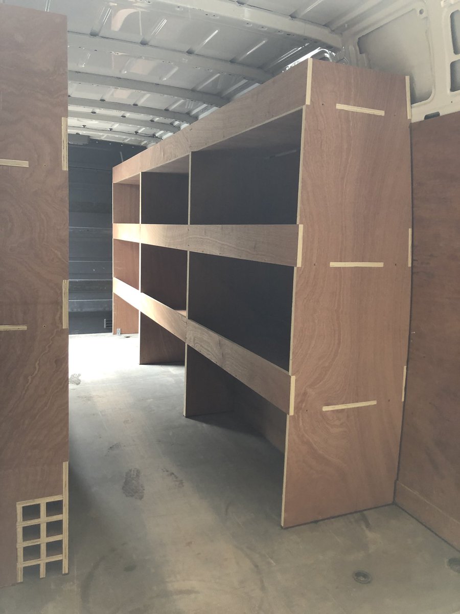 VanLinings's tweet photo. Another Bespoke Racking for a customer here @VanLinings  this week #workvan #vanracking #plylining https://t.co/H3aGiOITlS