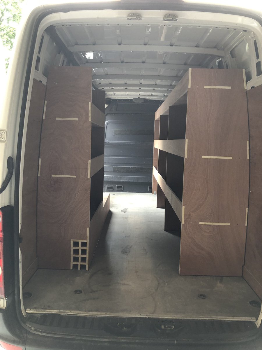 VanLinings's tweet photo. Another Bespoke Racking for a customer here @VanLinings  this week #workvan #vanracking #plylining https://t.co/H3aGiOITlS
