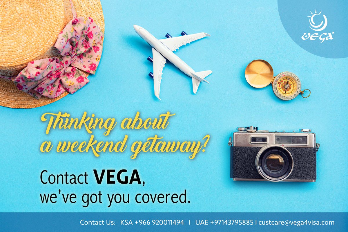 Vega4Visa's tweet photo. Thinking about a weekend getaway?

#Visa_Form_Filling📄 
#Ticket_Booking ✈️

✔️ #KSA : +966 920011494

✔️ #UAE : +971 050-2277813/ 04-3795885

#Vega4Visa #exploring #services #passport #Weekend #Gataway https://t.co/xFrEBTfX5s