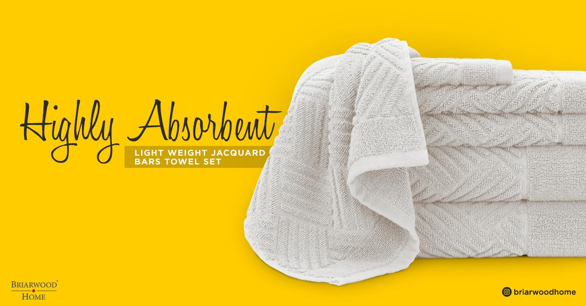 BriarwoodHome's tweet photo. Highly absorbent light weight Jacquard Bars towel set
Shop > https://t.co/nN5R2X00HB
#Highlyabsorbent #lightweight #JacquardBars #towelset
#Towelsets https://t.co/WwS6xRmL8P