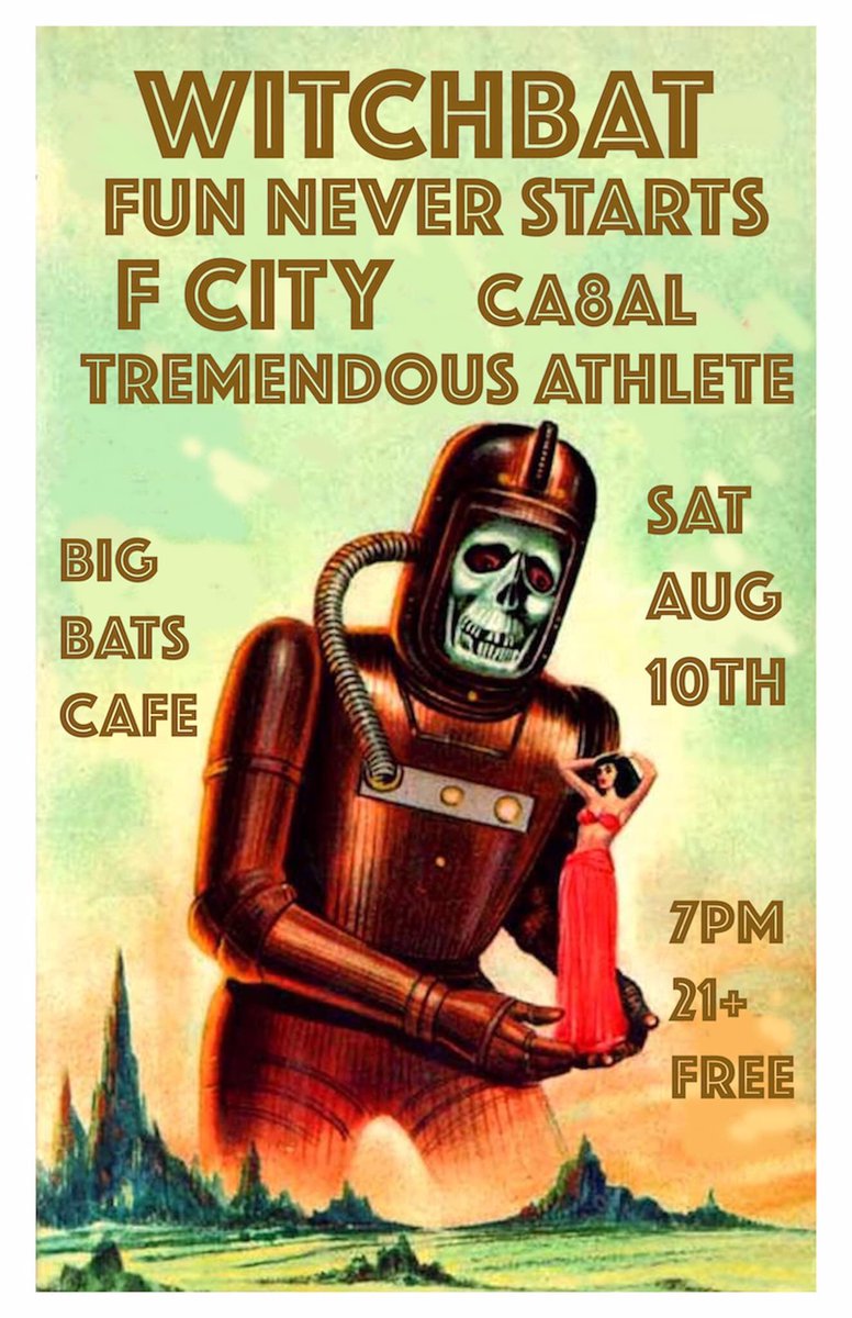 WITCHBATBAND's tweet photo. Come hang with us in Kent Island tonight! https://t.co/WdbbV4Whsk
