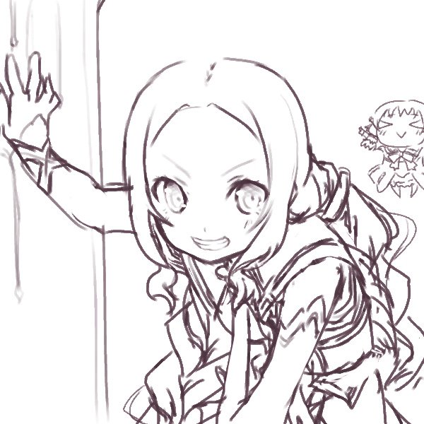 風先輩と樹ちゃんをらくがきす。 