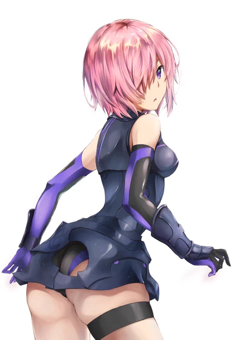 マシュを描いて塗ってみました。 