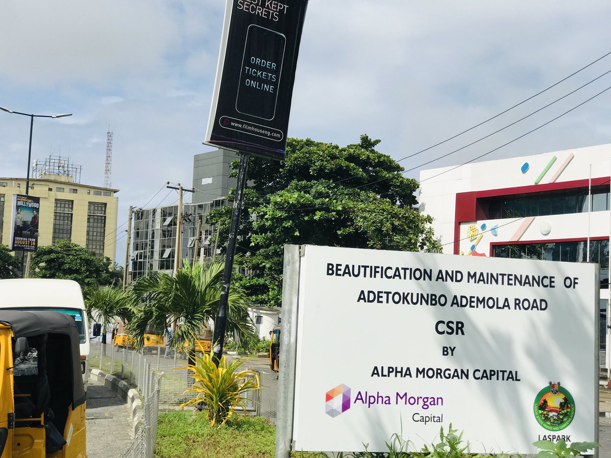 Adopt-A-Garden
Do you know as a Corporate Organisation you can also contribute to the <a href="/followlasg/">The Lagos State Govt</a> greening agenda by adopting a garden?
<a href="/alphamorgancap/">Alpha Morgan Capital</a> is doing this, you should too.