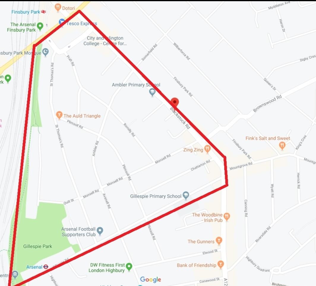 MPSArsenal's tweet photo. We were on duty until late last night & despite the rain, 10 people were dispersed around Prah Rd & Blackstock Rd. We are back on patrol again tonight using the dispersal power in place #Highbury #onthebeat #mapmypc #islington https://t.co/YgezvT5PbW