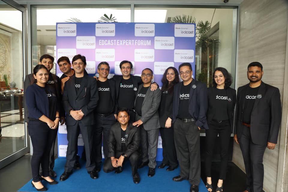 nishchae's tweet photo. The team that worked tirelessly to make the @EdCast Expert Forum a run away success! Privileged to be part of a team where trust and mutual respect define who we are! We are Edcasting a spell over the learning world! Power of #OneEdCast #EEF19 https://t.co/KWODAYKkrq