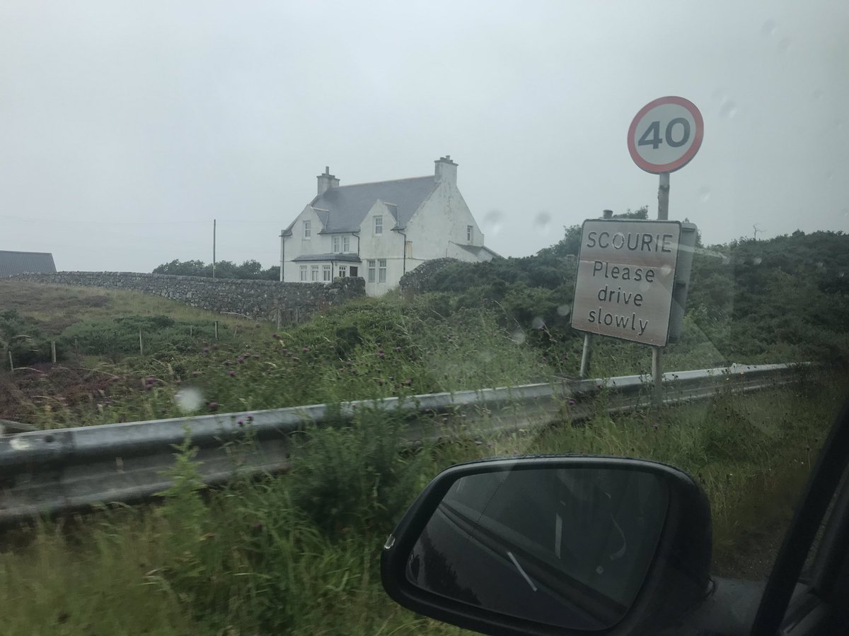 evmanuk's tweet photo. Raining in Scourie! Don’t need to charge, which is a good thing as its offline. #nc500 #octochallenge @OctopusEV https://t.co/jA8Lu7B7q5