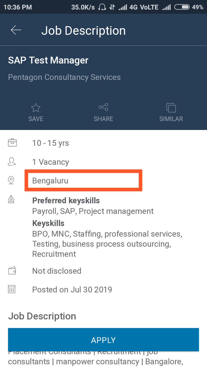lokesh_169's tweet photo. The Selection criteria for IT Jobs in Bengaluru is Candidates should not be a South Indian. We Kannadigas let the outsiders to enter our capital now they committing open racism against us.

#KarnatakaJobsForKannadigas 
#Aug14_15FastingForFutureKarnataka https://t.co/qkBBEzgUvm
