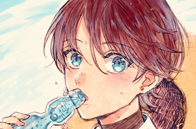 「holding ramune」 illustration images(Latest)｜6pages
