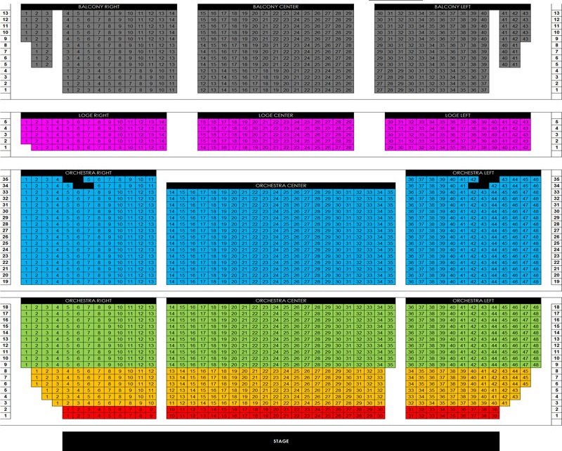 Frontier Seating Chart