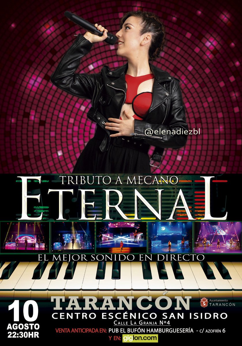 Te gusta Mecano? Pues tienes una cita esta noche a las 22:30 horas en el Centro Escénico San Isidro para disfrutar del Tributo Eternal 🎵🎵