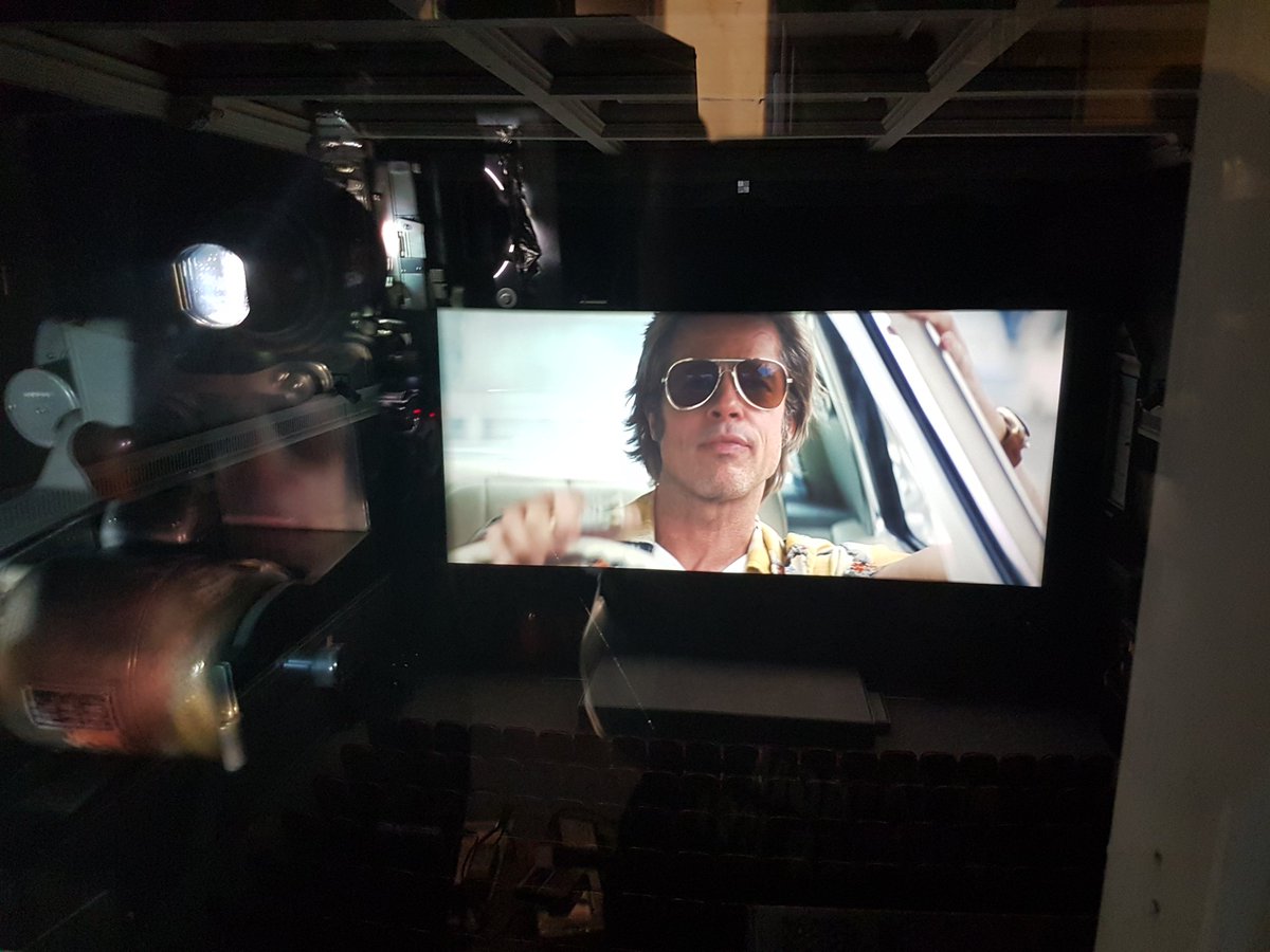 ProjectionistR's tweet photo. Test screening our pristine 35mm print of #OnceUponATimeHollywood This morning, opens Wed at @IFI_Dub 🎞 #35mm #projectionist https://t.co/KLgltOHIOg