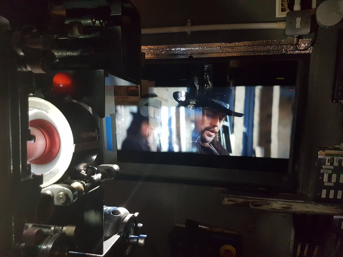 ProjectionistR's tweet photo. Test screening our pristine 35mm print of #OnceUponATimeHollywood This morning, opens Wed at @IFI_Dub 🎞 #35mm #projectionist https://t.co/KLgltOHIOg