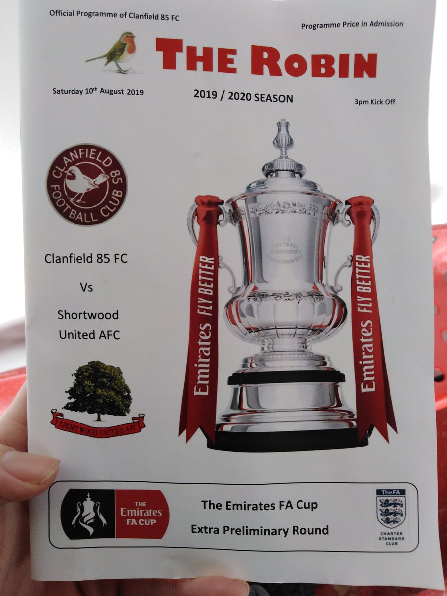 Road to Wembley starts today - watching <a href="/clannyfc/">Clanfield 85 F.C.</a> v <a href="/ShortwoodUtdFC/">Shortwood Utd FC</a> in the FA Cup Extra Preliminary Round. #NonLeague #football #Grassroots #groundhopping #FACup