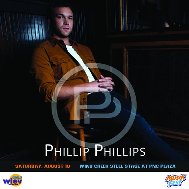 Musikfest's tweet photo. TONIGHT! Phillip @Phillips headlines the @WCBethlehem Steel Stage at @PNCBank Plaza! Tickets are still available at the Wind Creek Steel Stage box office, the @ArtsQuest Center at @SteelStacks &amp; online here: https://t.co/3mkG27AoGx

Thanks to media partner @1007WLEV! https://t.co/Ze0atztQ84