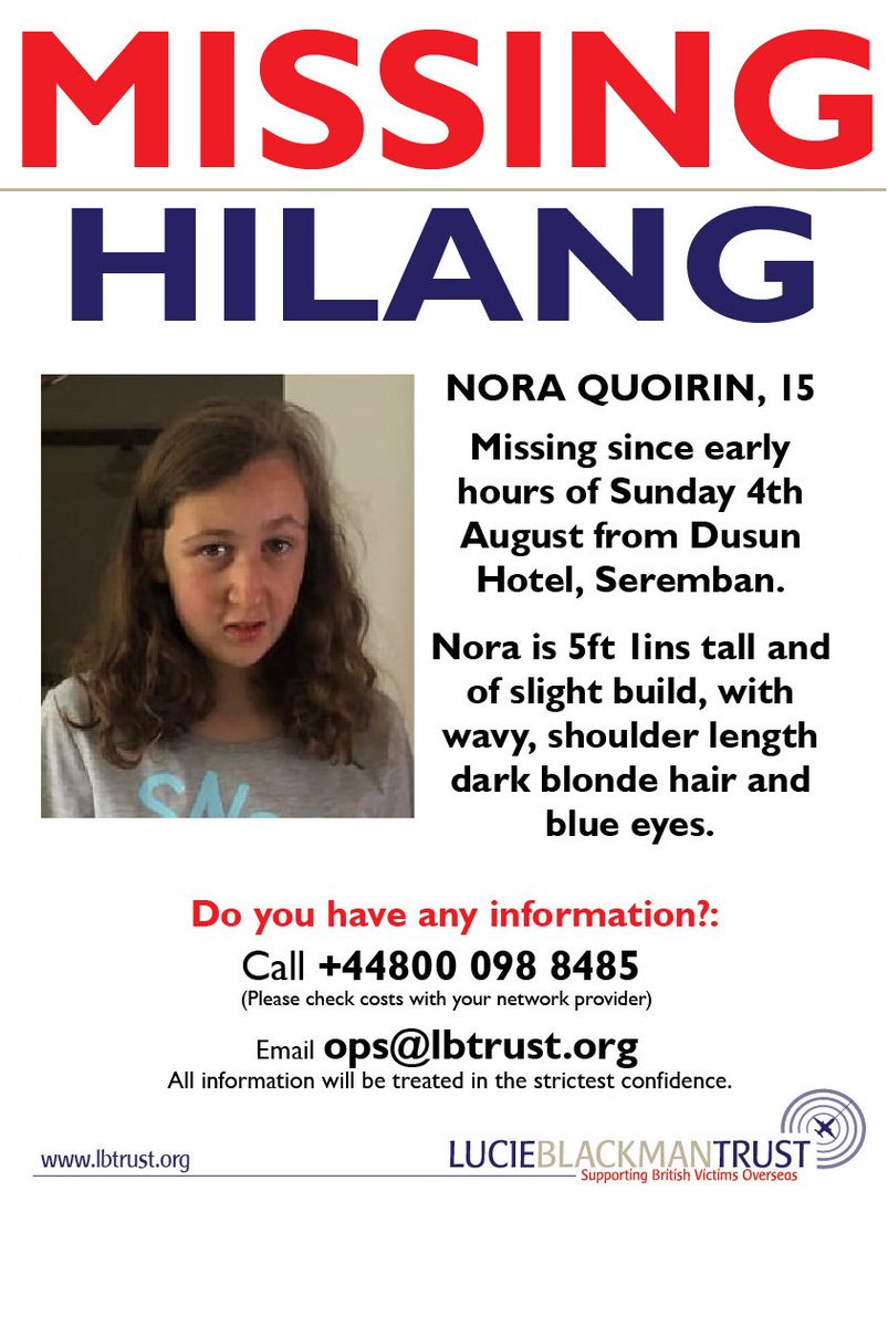 nowayjomo's tweet photo. @windowseatprfrd #Missing #Hilang #Malaysia
sebarang maklumat amat dihargai
#FF @findingnoraq #FindNoraTranslate RT https://t.co/Ka7rcwJGst