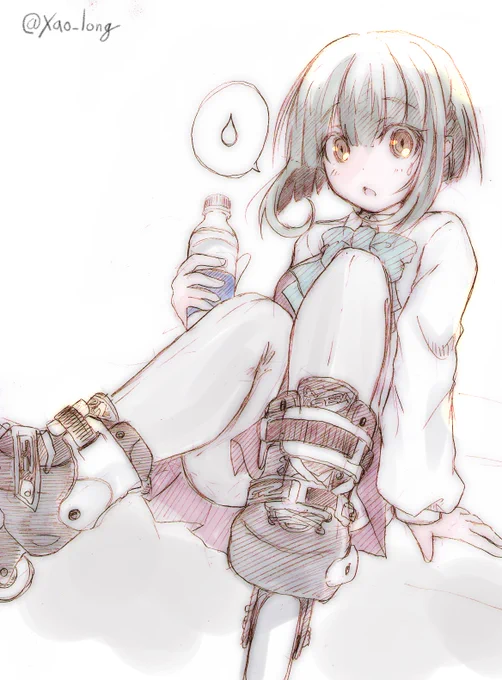 高波さん。インラインスケートで航行訓練中。暑いので水分補給はしっかりと。
#艦これ版深夜の真剣お絵描き60分一本勝負
#艦これ版真剣お絵描き60分一本勝負_20190810 