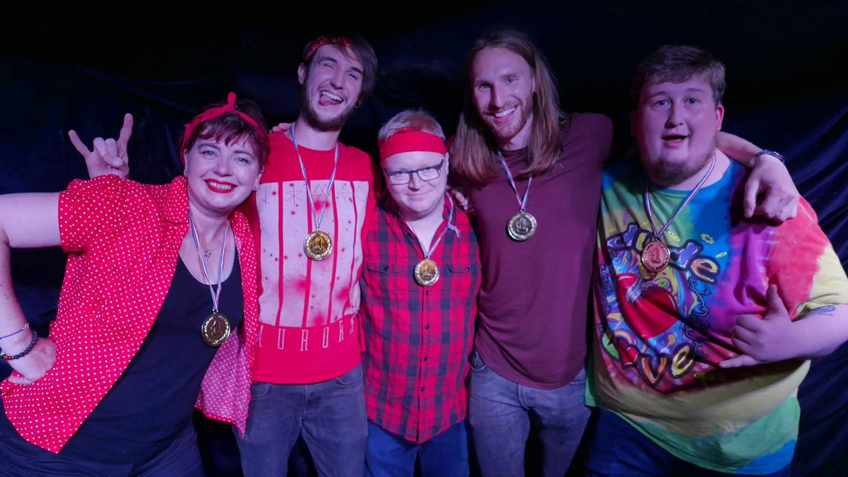 CityImpro's tweet photo. It went down to the wire but congratulations to the red team Oof who were victorious in last night's Improv Deathmatch. It was a magnificent battle and it made it a great show. Thanks! https://t.co/jKBm2N0k8O
