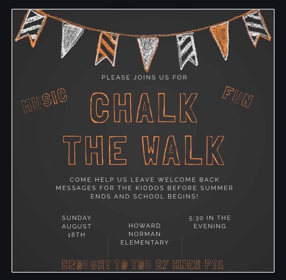 HNES_Hippos's tweet photo. Come out and help us welcome our HNES students and staff by chalking our walkways! #huttohippos #seaofleaders #HNES #backtoschool #huttoisd https://t.co/cp8WNdLI99