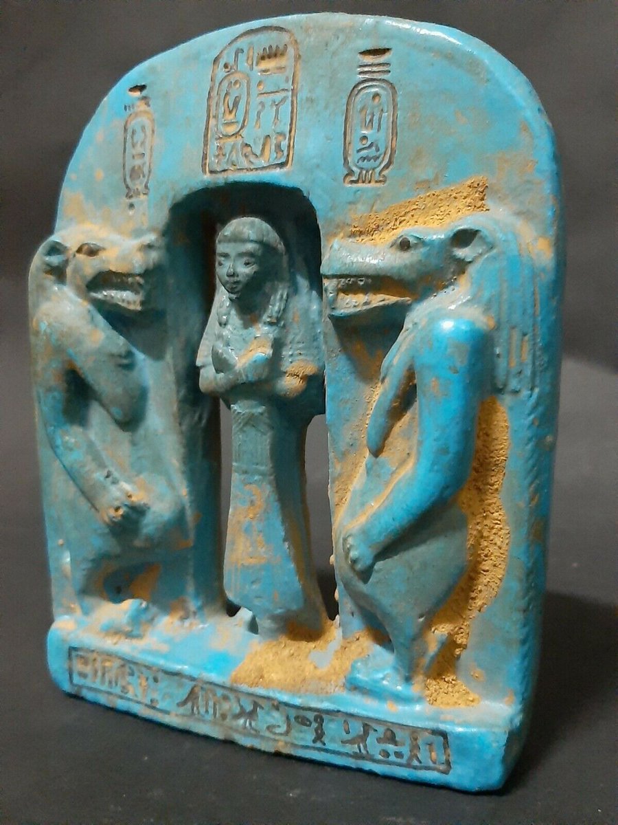 ArteGatherer's tweet photo. #Ancient #Egyptian #Antiques #GODDESS #Taweret #Protective #Palque #Faience BC - https://t.co/oMaOq5vgqw https://t.co/Cd69WK2QwS
