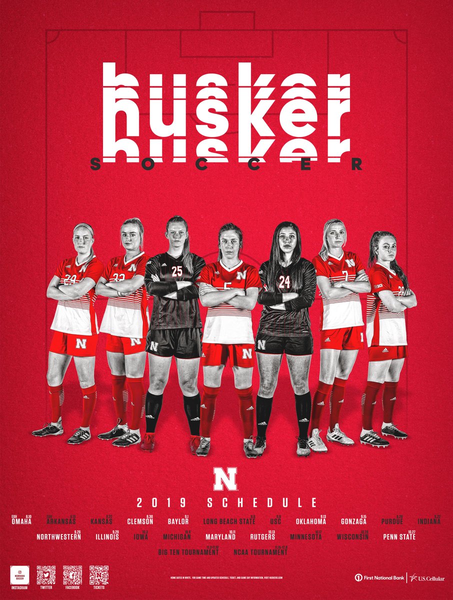 HuskerSoccer's tweet photo. 🚨 2019 POSTER ALERT 🚨

Be sure to pick one up today❗️

#GBR https://t.co/IocxEg7XXo