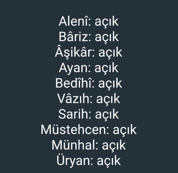 yapraksız, çiçeksiz, meyvesiz, dalsız, budaksız ağaç dahi ağaçtır. lakin ağaç dalıyla, budağıyla, meyvesi ve yaprağıyla ağaçtır. ilim, fen ve edebiyat için zengin lisanımıza rücu etme vaktidir. latif, nezih, dakik, müzeyyen lisansınımıza..