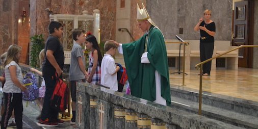 SetonShrine's tweet photo. We welcome everyone to celebrate Elizabeth Ann Seton's birthday with us on Sunday, August 25. At 1:30pm Mass, we'll have a #BackpackBlessing for students of all ages. No  backpack? Bring any type of school supply that you use! Find out more here: https://t.co/0iI9e4wg2J. https://t.co/zUQLNl1yx2