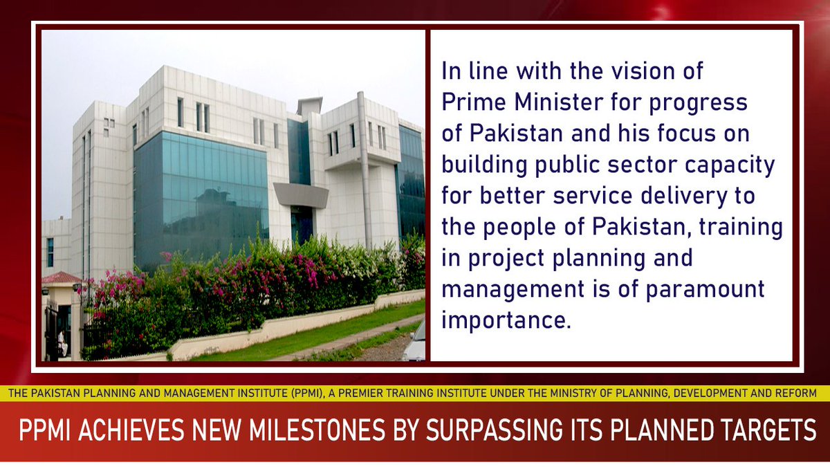 PlanComPakistan's tweet photo. In line with the vision of Prime Minister for progress of Pakistan and his focus on building public sector capacity for better service delivery to the people of Pakistan, #training in #project_planning and #management is of paramount importance. https://t.co/HcItT3cpXG