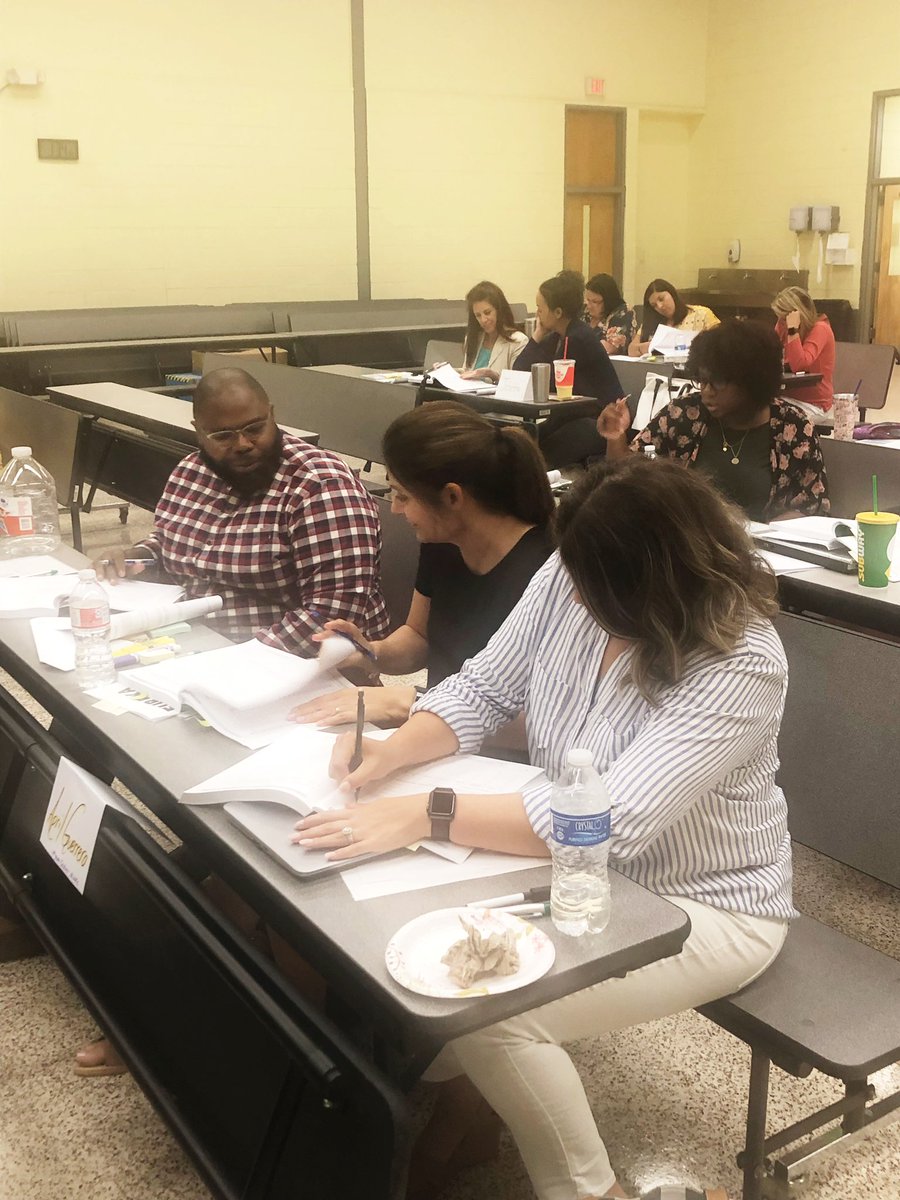 tpsdmath's tweet photo. Some of our math teachers in grades 3-5 spent the day studying the math in their Eureka Math lessons. The great minds facilitators were certainly great today!  #readytoannotate ✏️📗 https://t.co/D7lpdOlfG6