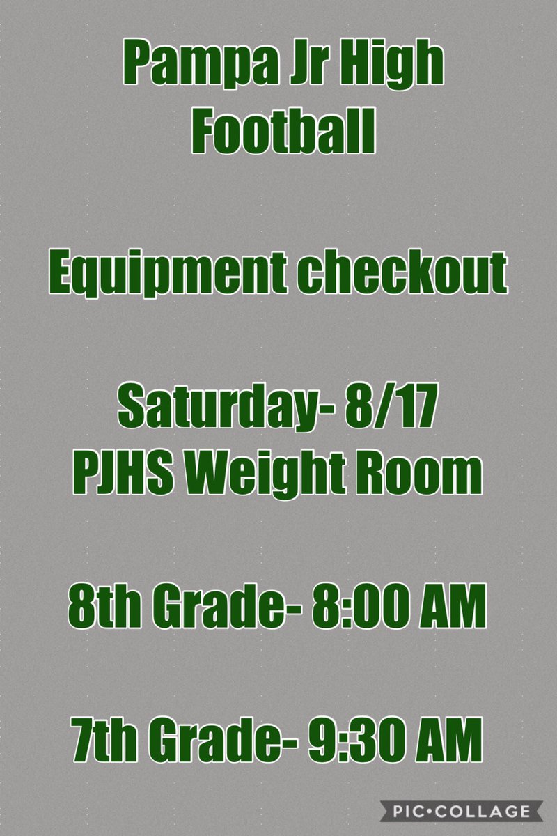 PampaJH's tweet photo. PJHS Football Information! https://t.co/LESOBXh1kh
