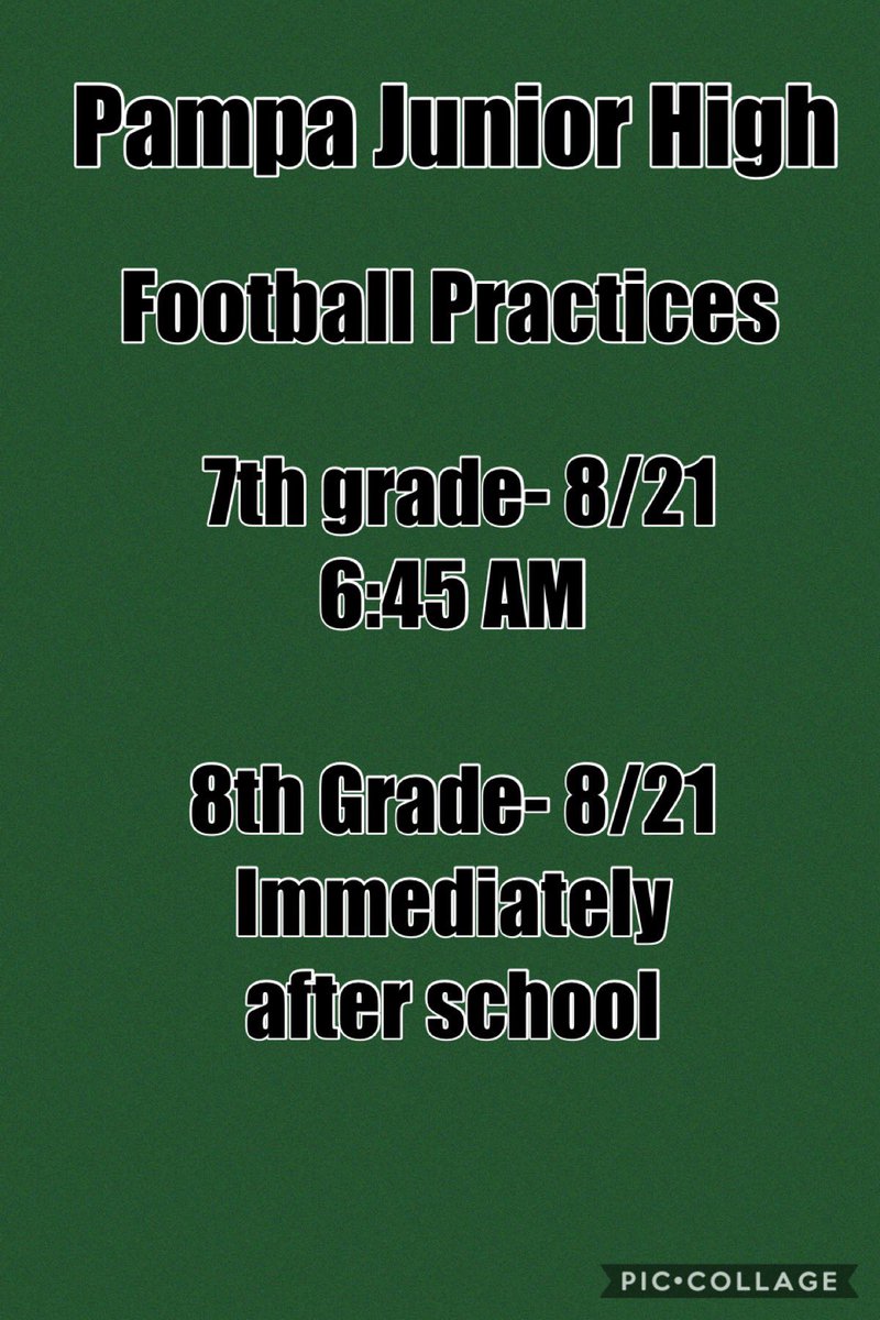 PampaJH's tweet photo. PJHS Football Information! https://t.co/LESOBXh1kh