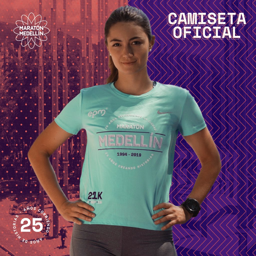 fiesta Correctamente Atar Twitter 上的 Maratón Medellín："¡Ya están aquí! Nuestras camisetas @Nike para  conmemorar la edición 25 de nuestra Maratón Medellín. Inscríbete antes del  31 de agosto. No lo dejes para el final 🏃‍♀️ 🏃🏻#MaratónMedellín #