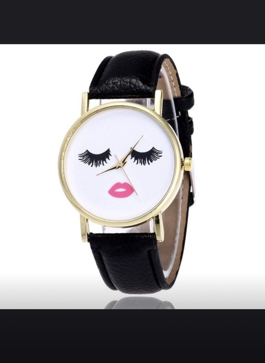 ChariveB's tweet photo. Excited to share the latest addition to my shop: Eyelashes and lip women watch #accessories #watch #leather #analog #womenwatches #watchesforwoman #blackwatch https://t.co/UQspF5r7v3 https://t.co/raTWZXB1JG