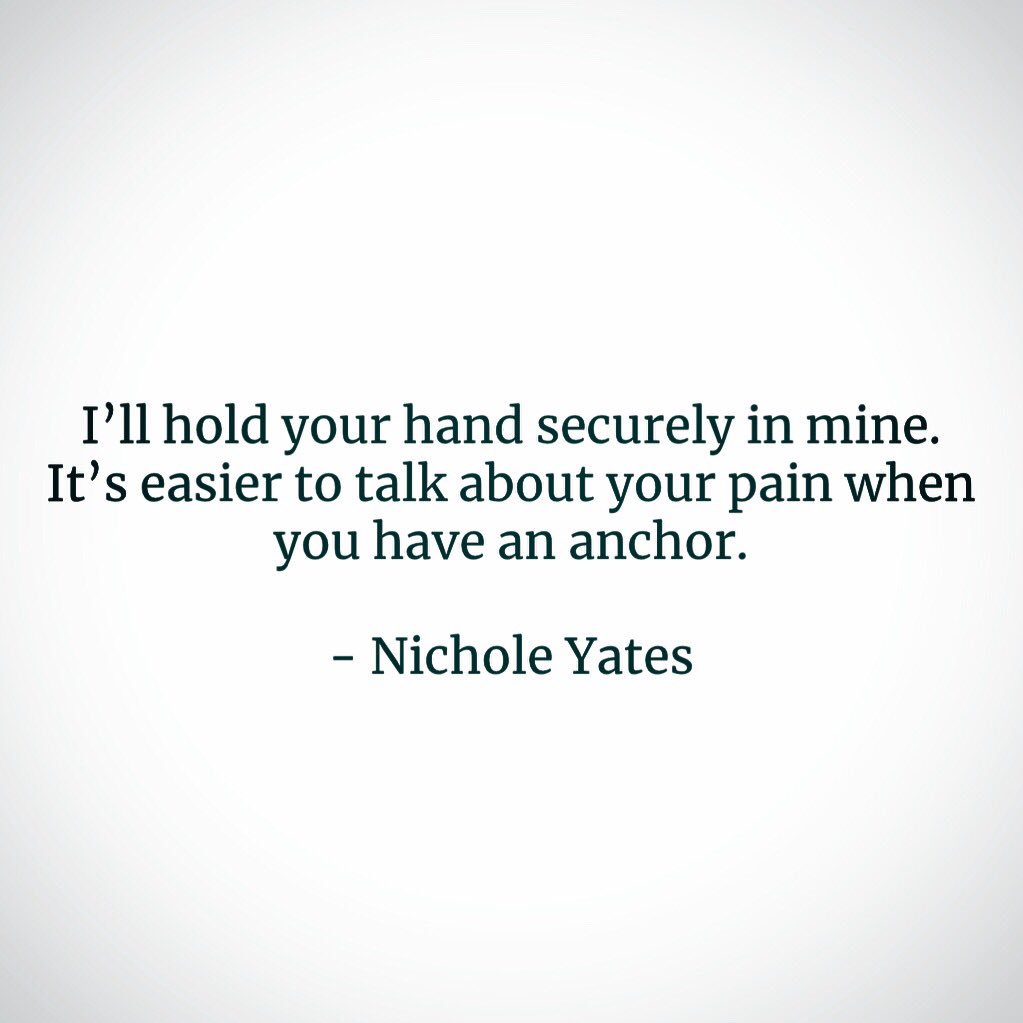 nicholeyates's tweet photo. “It’s easier to talk about your pain when you have an anchor.” #bigfacts #poetry #poems #quotes #pain #nicholeyates https://t.co/IOcmCRKABF