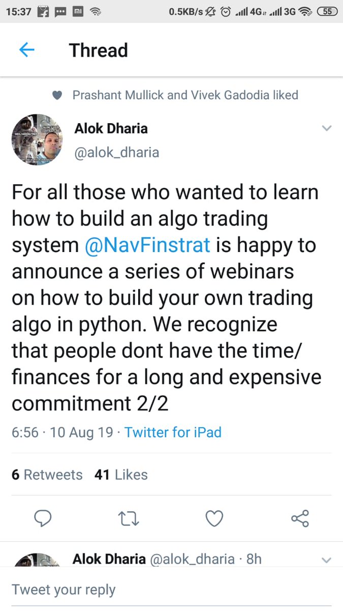 NavFinstrat's tweet photo. @jyotibudhia @alok_dharia Jyoti maam this module is an introduction to python to get you started and then depends on how many survive and want to come back for more well announce the next set of modules https://t.co/cNlGXMtZtI