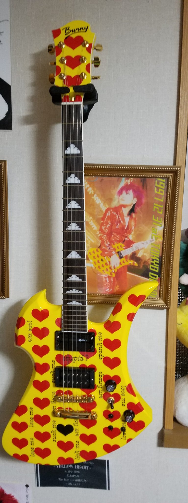 Burny「MG-145S HY 後期」イエローハート hide 美品 Fernandes Burny