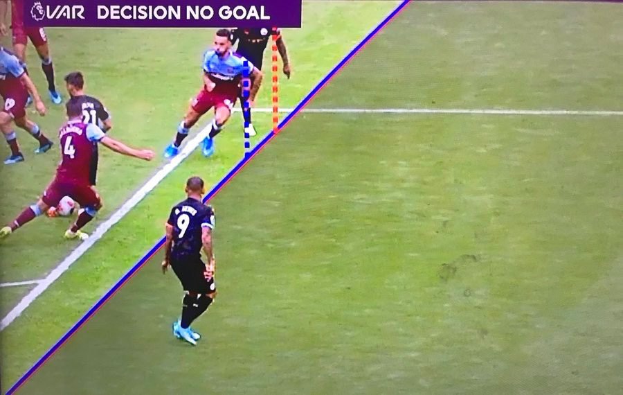 Okay so yes VAR did make the correct decision on this being offside, but I do feel that in the spirit of the free flowing game this is not the way forward. Changes in the offside law an option maybe? Allow some flexibility maybe? Something needs to change. #WHUMCI