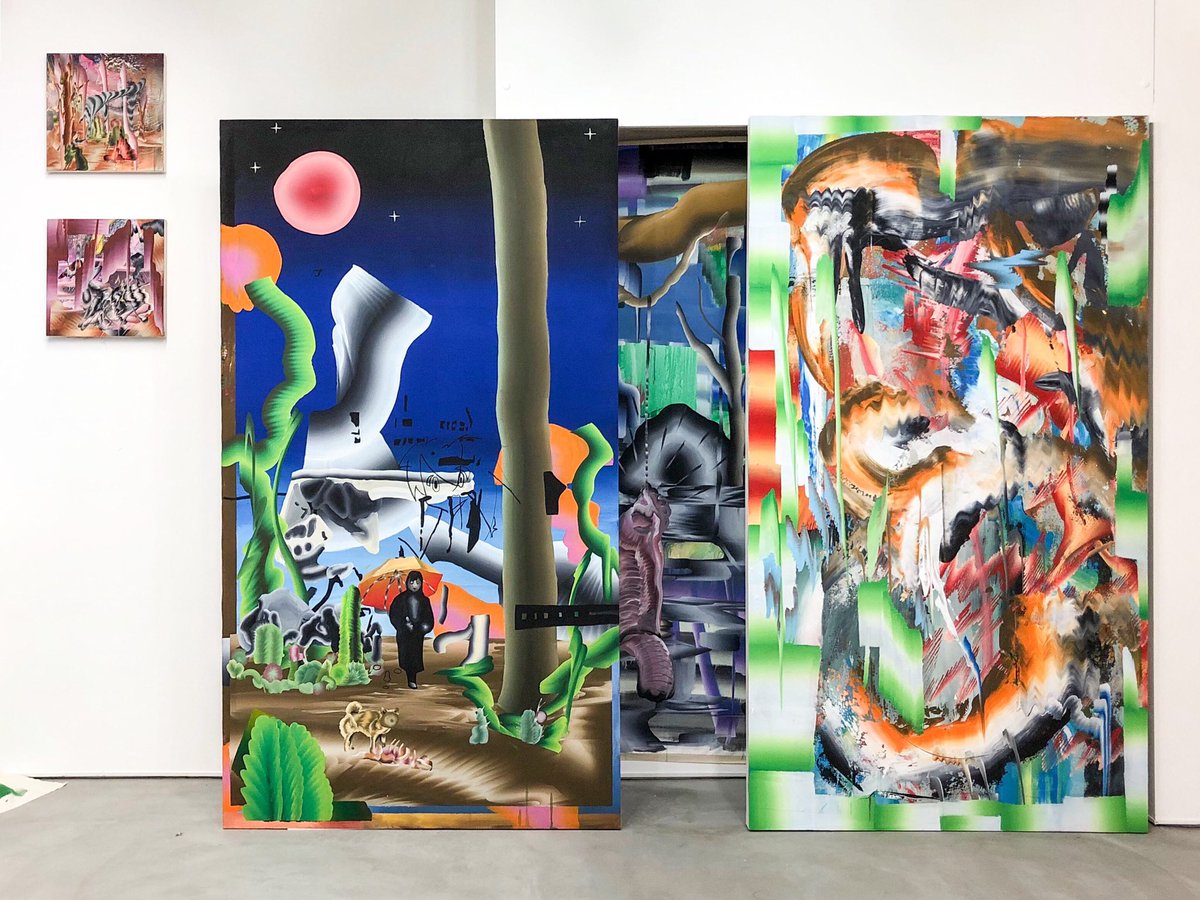 はむぞう インターネット画家 名もなき実昌さんと 福岡在住のアーティスト 浦川大志さんの二人展 終わらにゃい もう終わんにゃい をnadiff Galleryで見た カオス ラウンジに所属する人気画家と Voca18で大原美術館賞を受賞した気鋭の作家