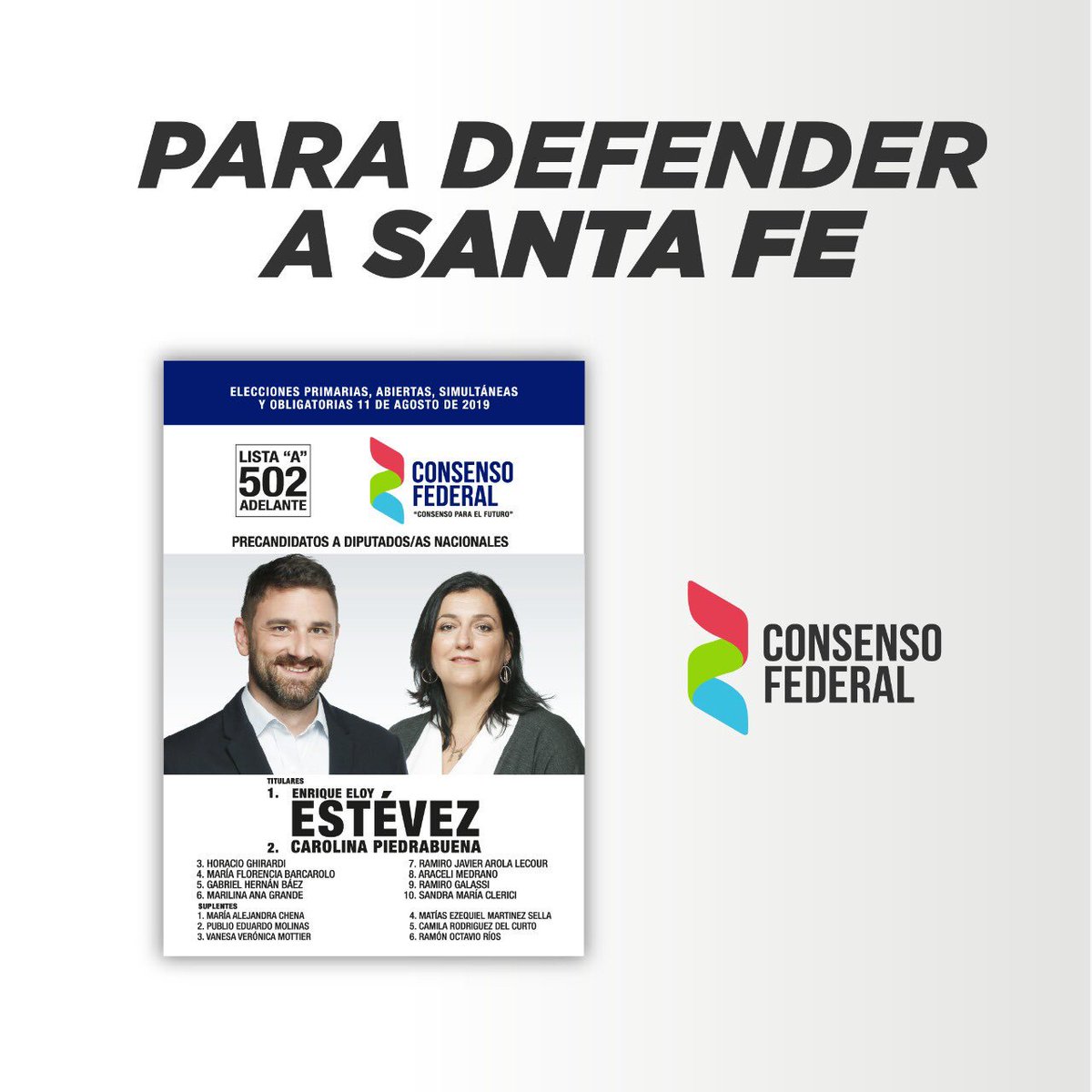 vicky_tejeda's tweet photo. Necesitamos una propuesta que trabaje para la gente, y no para la grieta. Para defender a Santa Fe, llevemos al Congreso nuestra mirada progresista. 
@EnriqueeEstevez y @caropiedrabuena van a ser la voz de los santafesinos y santafesinas. Este domingo, acompáñalos! https://t.co/Eqku1iUxSX