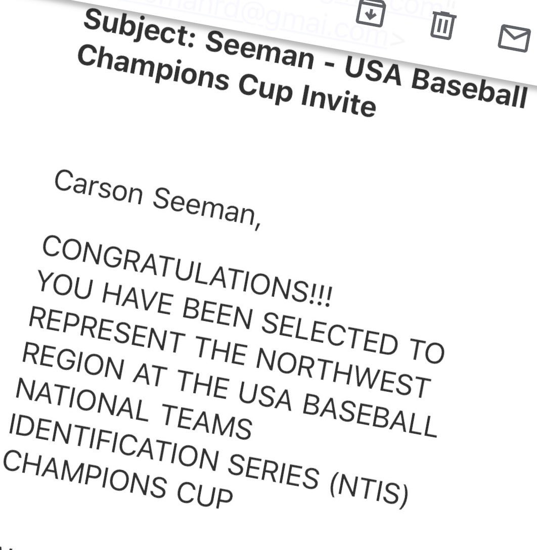 BaseballPlacer's tweet photo. Big congratulations to @CarsonSeeman for being selected to represent the Northwest at this elite level series! Great get for this talent filled roster! @cameronsalerno1 @gdee @HillmenSports @AuburnJournal https://t.co/8lmkT26Z0t