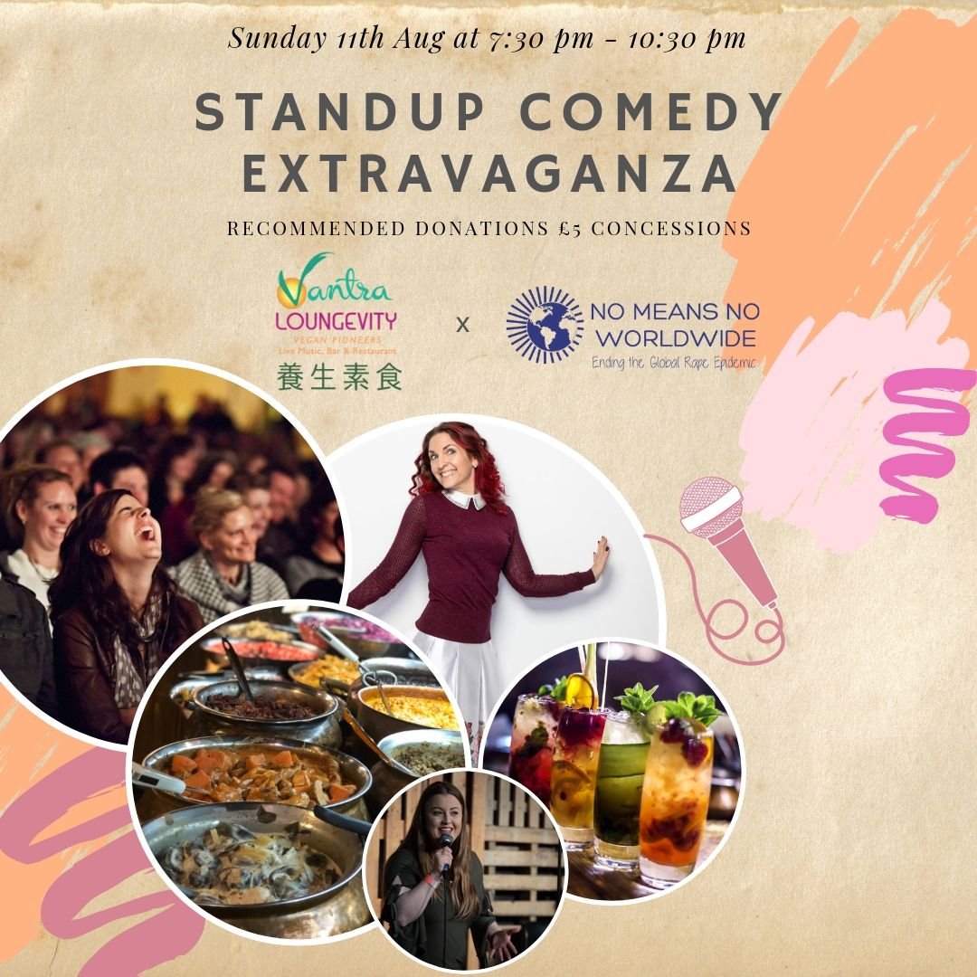 vantralondon's tweet photo. Come along to this month Standup Comedy ExtraVEGANza on Sunday 11th Aug in aid of NO Means NO Worldwide at Vantra https://t.co/ZQDyODbxMB to laugh away the Sunday evening blues and have some delicious vegan food and drinks.
#vegan #vantraLondon #charity #fundraiser #standupcomedy https://t.co/AZln6lMc9I