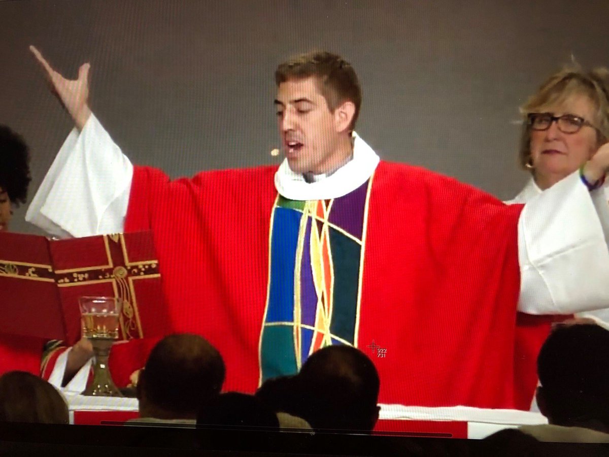ReformationDC's tweet photo. Thanks be to God for the Holy Spirit. Thanks be to God for calling Pastor @benjaminaric. Thanks be to God for Pastor Ben's service as the presiding minister at the closing worship of the #ELCAcwa. https://t.co/igvM6gMlMF