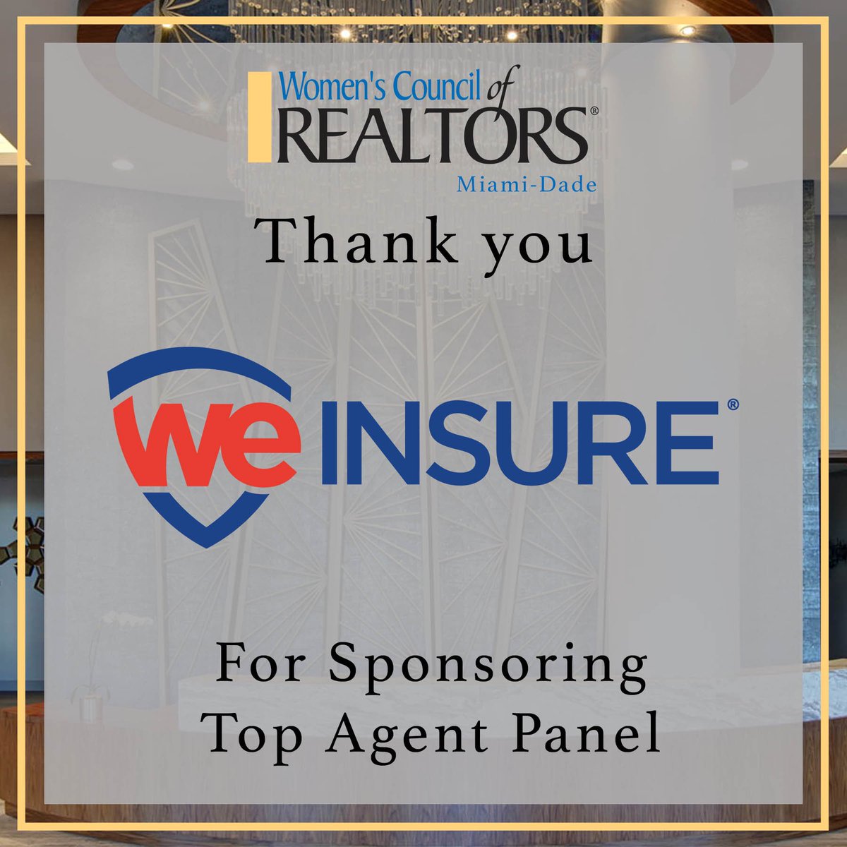 WCRMiami's tweet photo. 🙏🏻Thank you “We Insure” for sponsoring: 

⭐️Top Agent Panel
📅Wednesday, August 14th
⏰11:00 am to 2:00 pm
📍5250 NW 58th Avenue, Doral
🎟For Tickets ➡️click on link https://t.co/InZxxrq0t5

#leadersmadehere #womenscouncilmiami #womenempoweringwomen  #makeadifference  #realestate https://t.co/Ocvi11mnJR