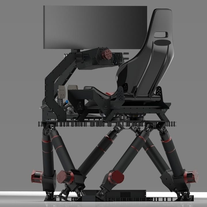 The FireAnt now has a 6-Axis version, 2 and 4-Axis FireAnts can be upgraded to 6. 
For August we'll offer it on pre-order for only $8000. 
Up to 800mm/s 
200mm stroke
20 degree pitch and roll
1.5m x 1.5m space required
Fast build time! #racingsimulator #simrig #F1