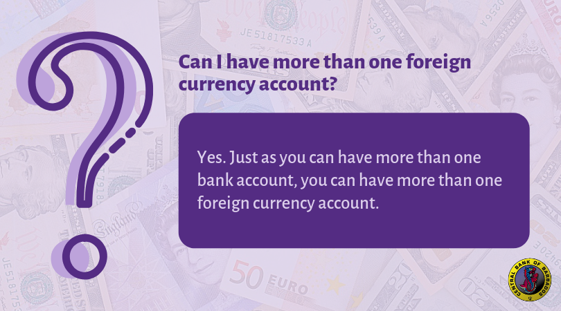centralbankbb's tweet photo. Is it possible to have several foreign currency accounts? https://t.co/IDDbRHm5SL #CentralBankofBarbados #Barbados #forex #exchangecontrols https://t.co/cX4FnXMSQI
