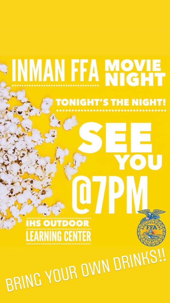 InmanFFA's tweet photo. See you tonight at 7pm to watch the Goonies!! Make sure to bring your own drink! https://t.co/kiVamQraxW